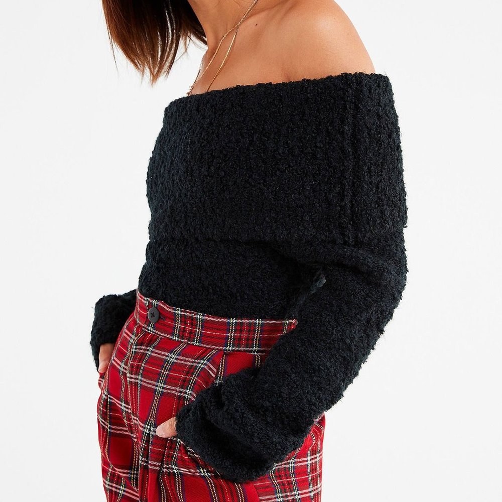 Urban Outfitters off the shoulder black sweater